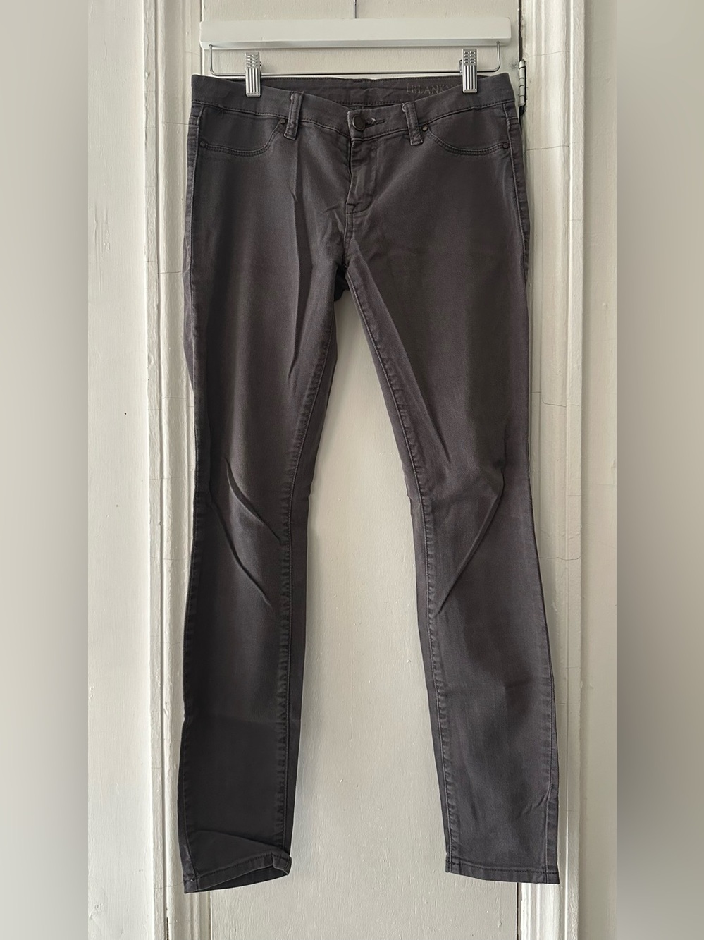 BlankNYC Charcoal Gray Slim Straight Pants 27